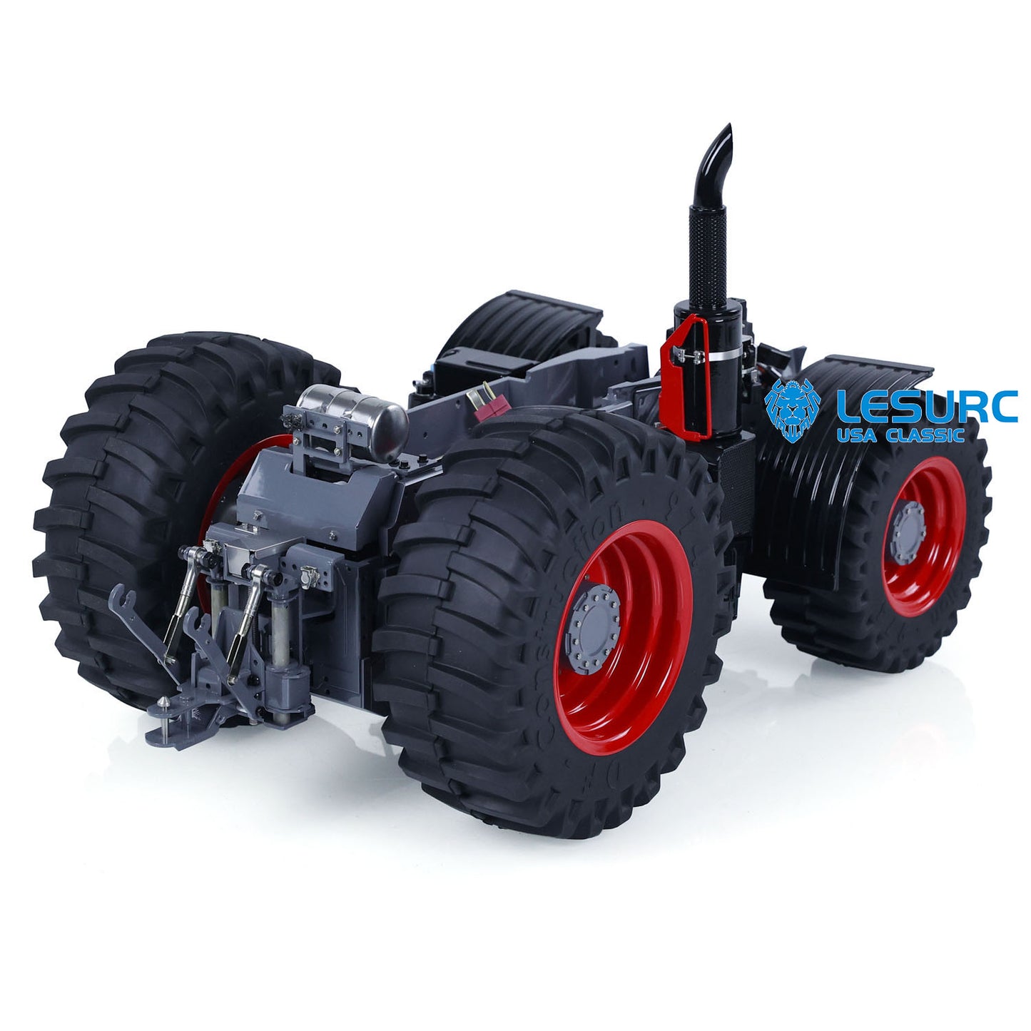 LESU A0005 1/16 4x4 Metal Chassis with Hooks Central Differential Light System for 1050 Walking Tractor Suitable to Scale Model Builders