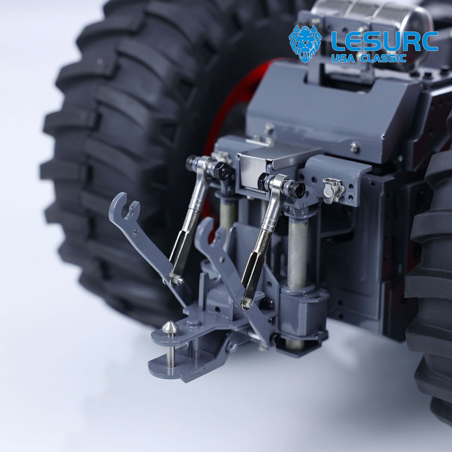 LESU A0005 1/16 4x4 Metal Chassis with Hooks Central Differential Light System for 1050 Walking Tractor Suitable to Scale Model Builders