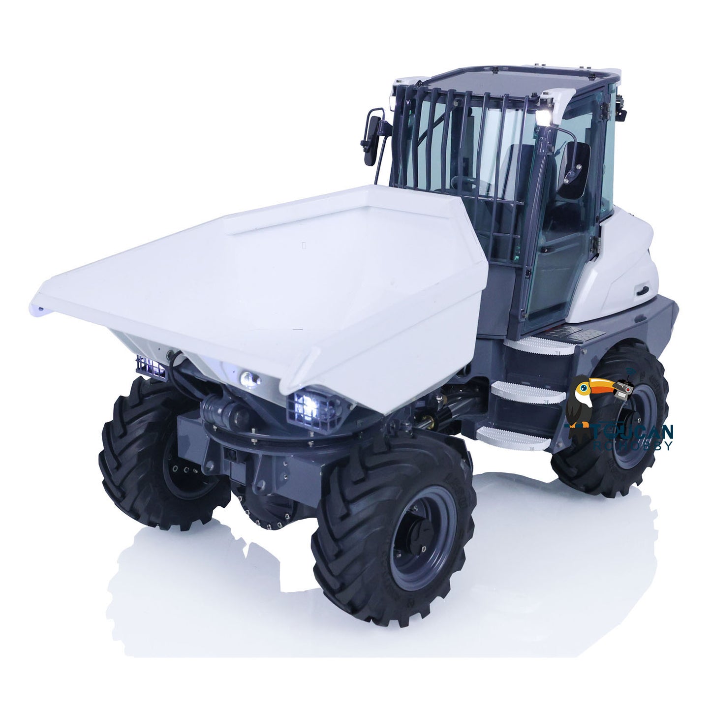 LESU 1/14 Scale AOUE 6MDX Metal Remote Controlled Hydraulic Articulated Dumper Truck 4X4 Tipper Car Construction Vehicle Motor