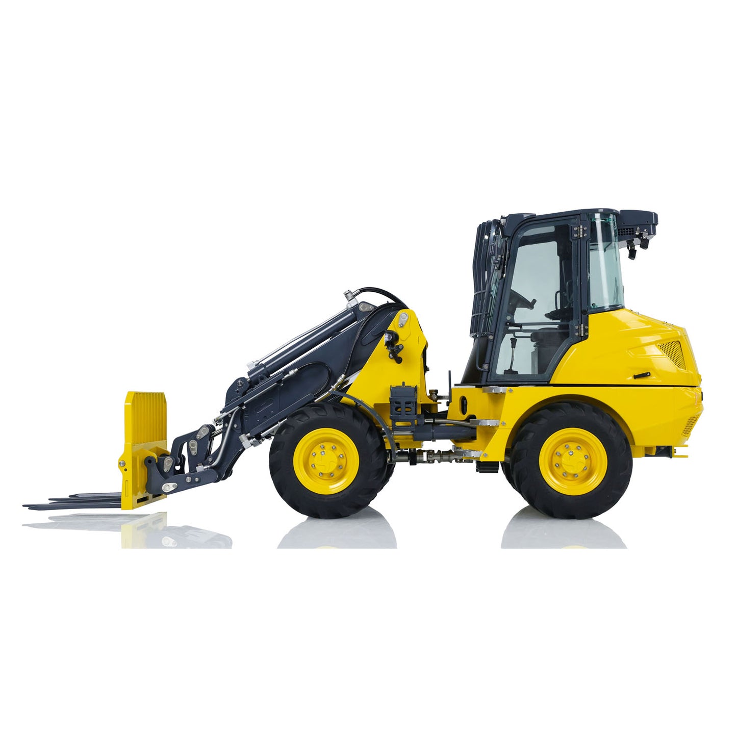 IN STOCK LESU AT1050 1/14 Metal RC Hydraulic Telescopic Arm Loader with FlySky I6S Radio Controller Fork Bucket Light Sound System