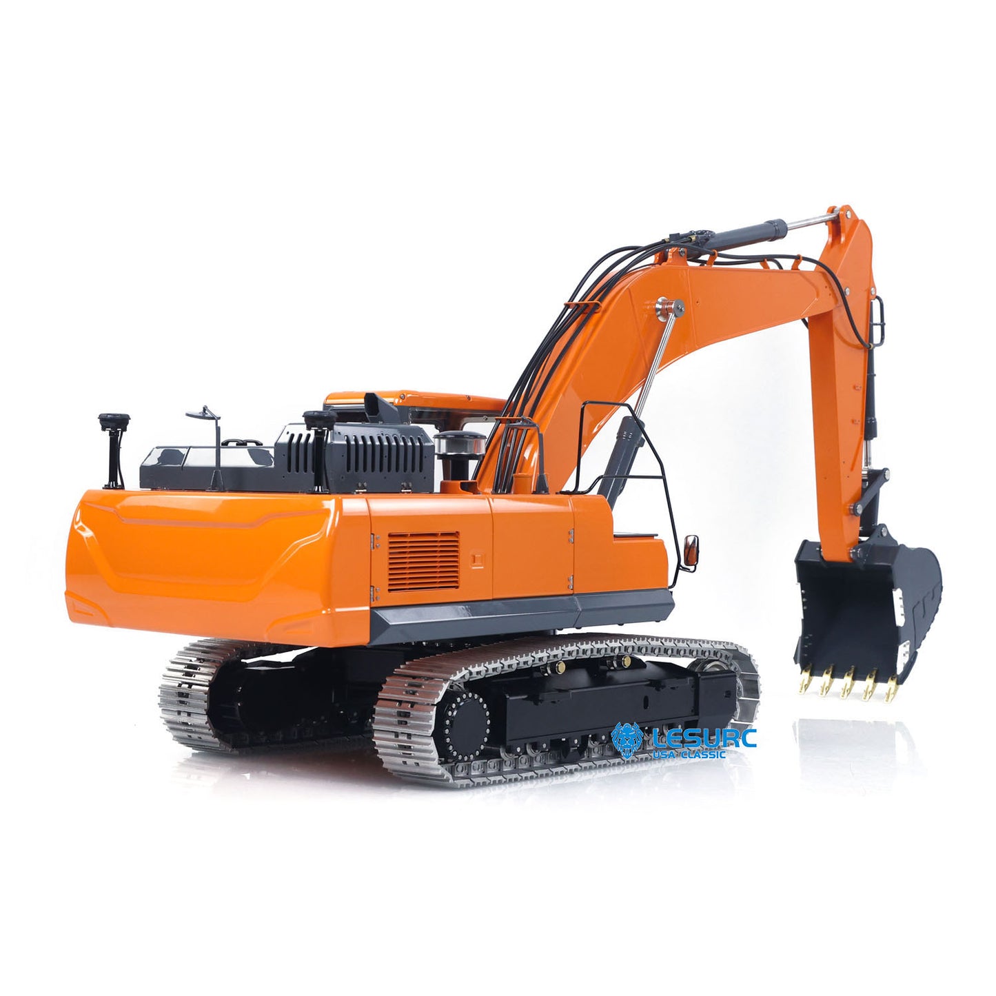 LESU 1/14 Remote Control Digger Metal RC DX350LC Hydraulic Excavator Aoue RTR Model 3CH Valve 4MPA Pump PL18EV Lite Battery
