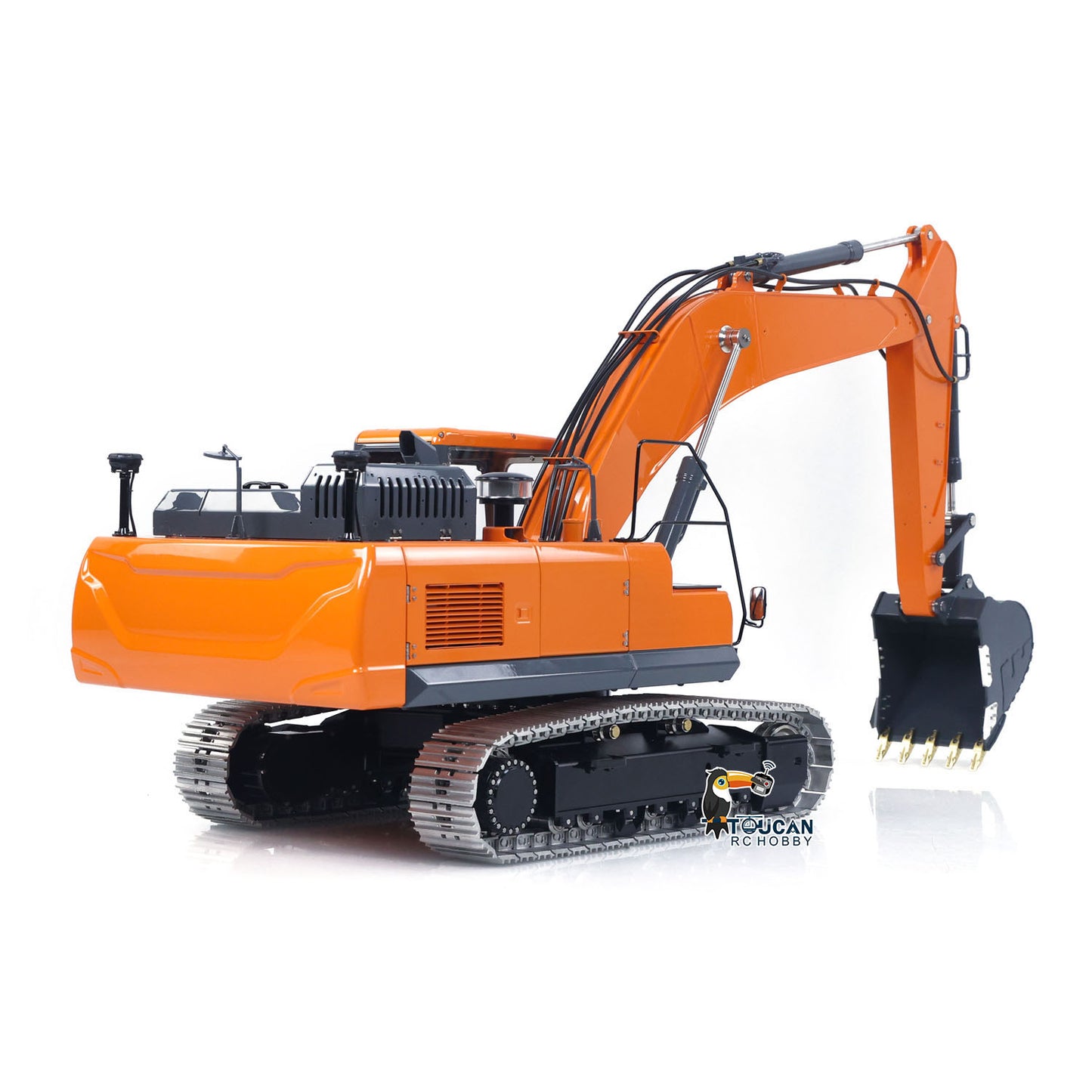Pre-order Metal LESU 1/14 Remote Control Tracked 2Arms Hydraulic Excavator DX350LC Construction Vehicle Model With 3CH Valve Brushed Motor