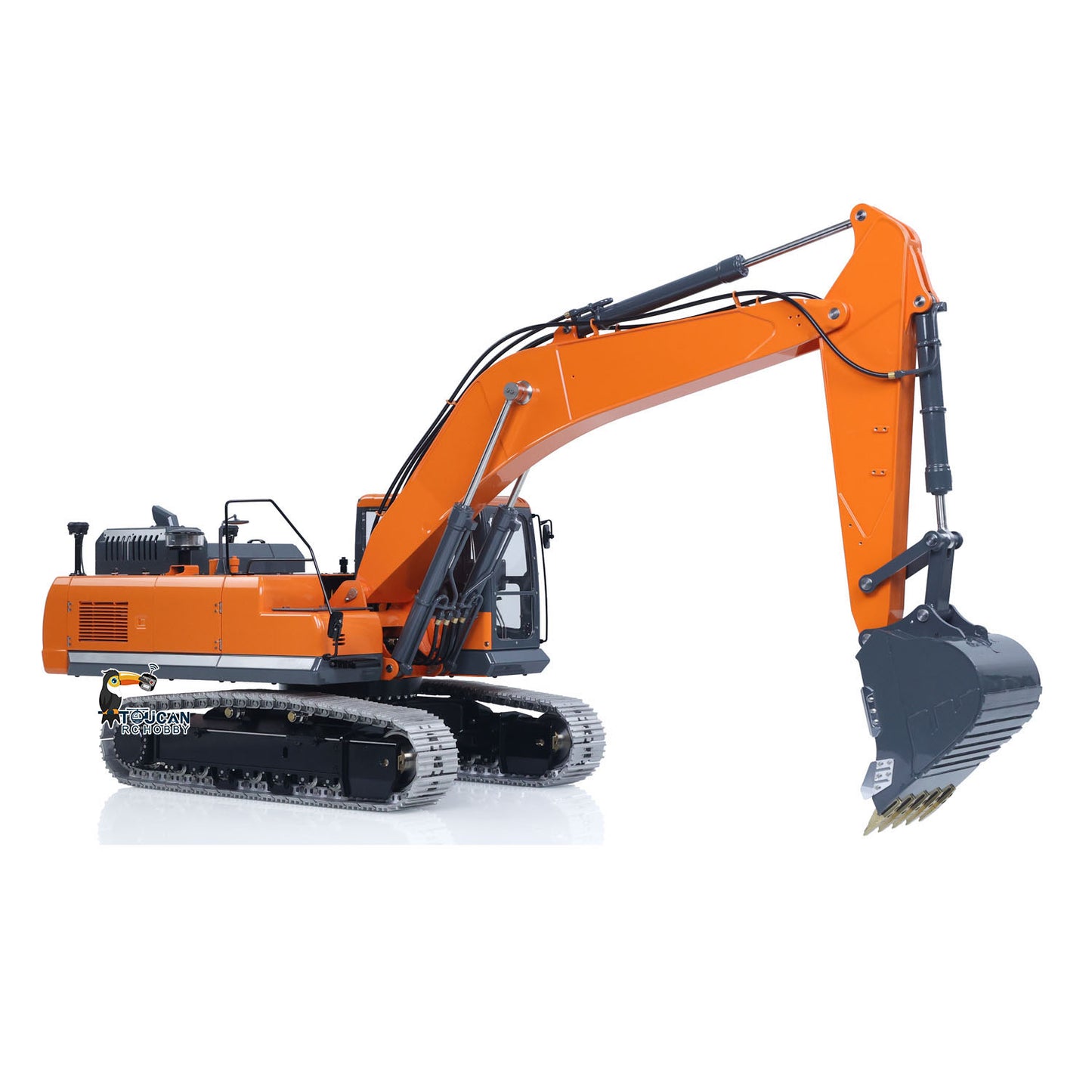 Pre-order Metal LESU 1/14 Remote Control Tracked 2Arms Hydraulic Excavator DX350LC Construction Vehicle Model With 3CH Valve Brushed Motor