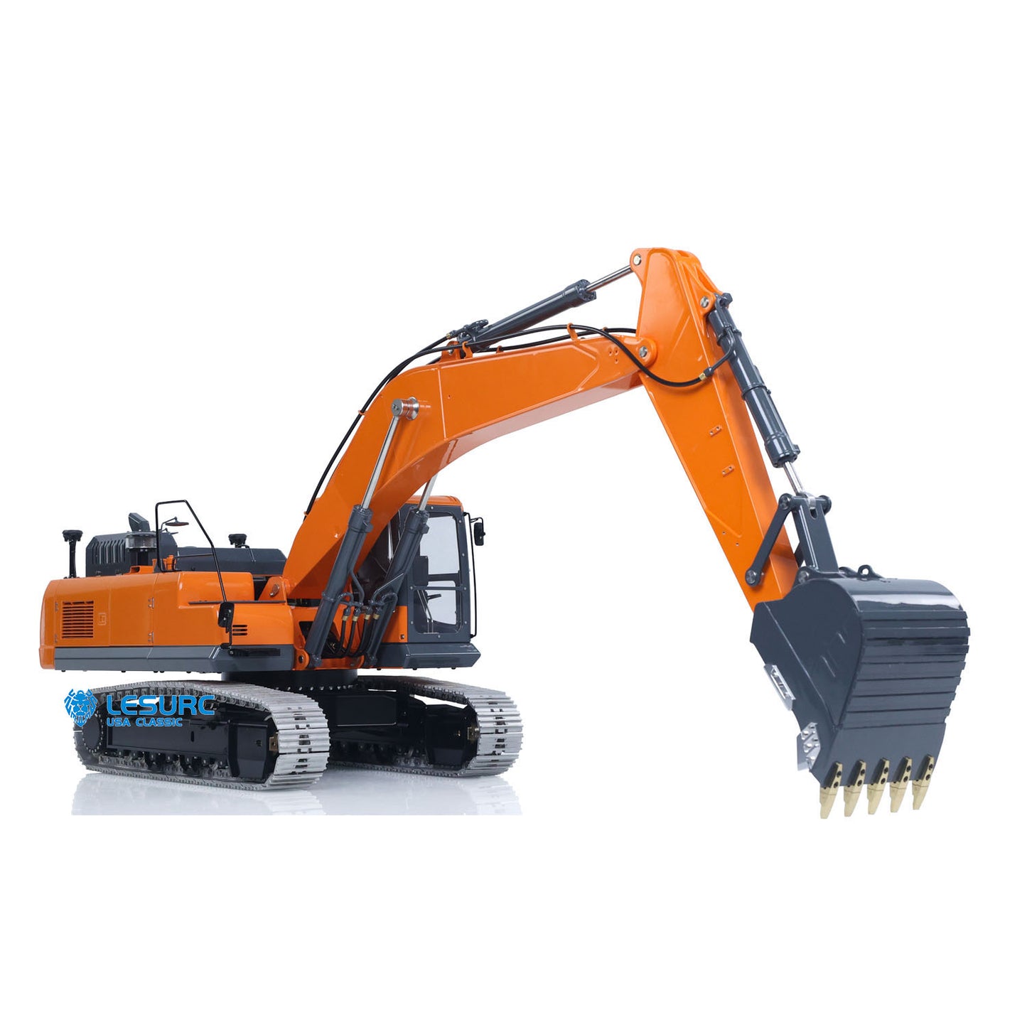 LESU 1/14 Remote Control Digger Metal RC DX350LC Hydraulic Excavator Aoue RTR Model 3CH Valve 4MPA Pump PL18EV Lite Battery