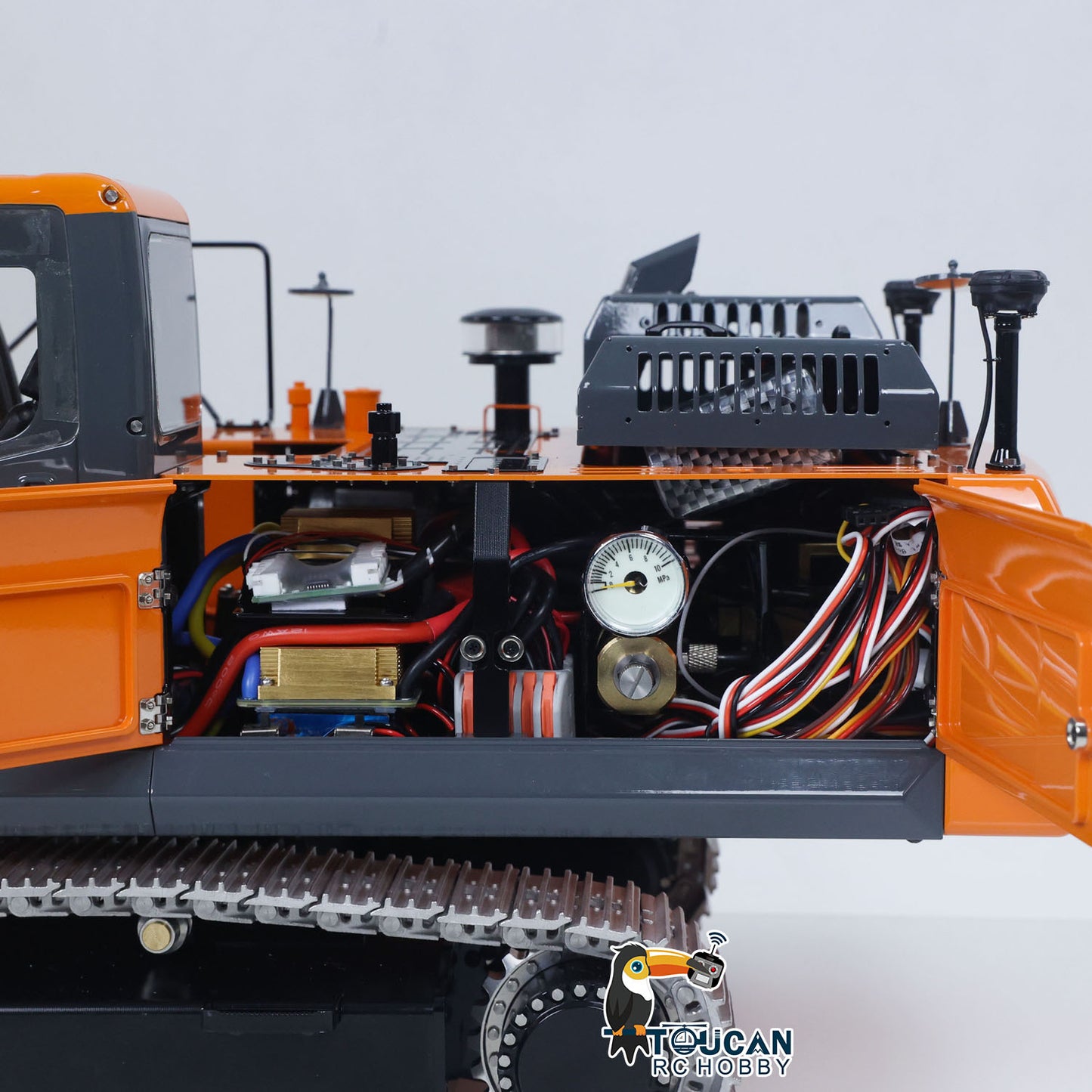 Pre-order Metal LESU 1/14 Remote Control Tracked 2Arms Hydraulic Excavator DX350LC Construction Vehicle Model With 3CH Valve Brushed Motor