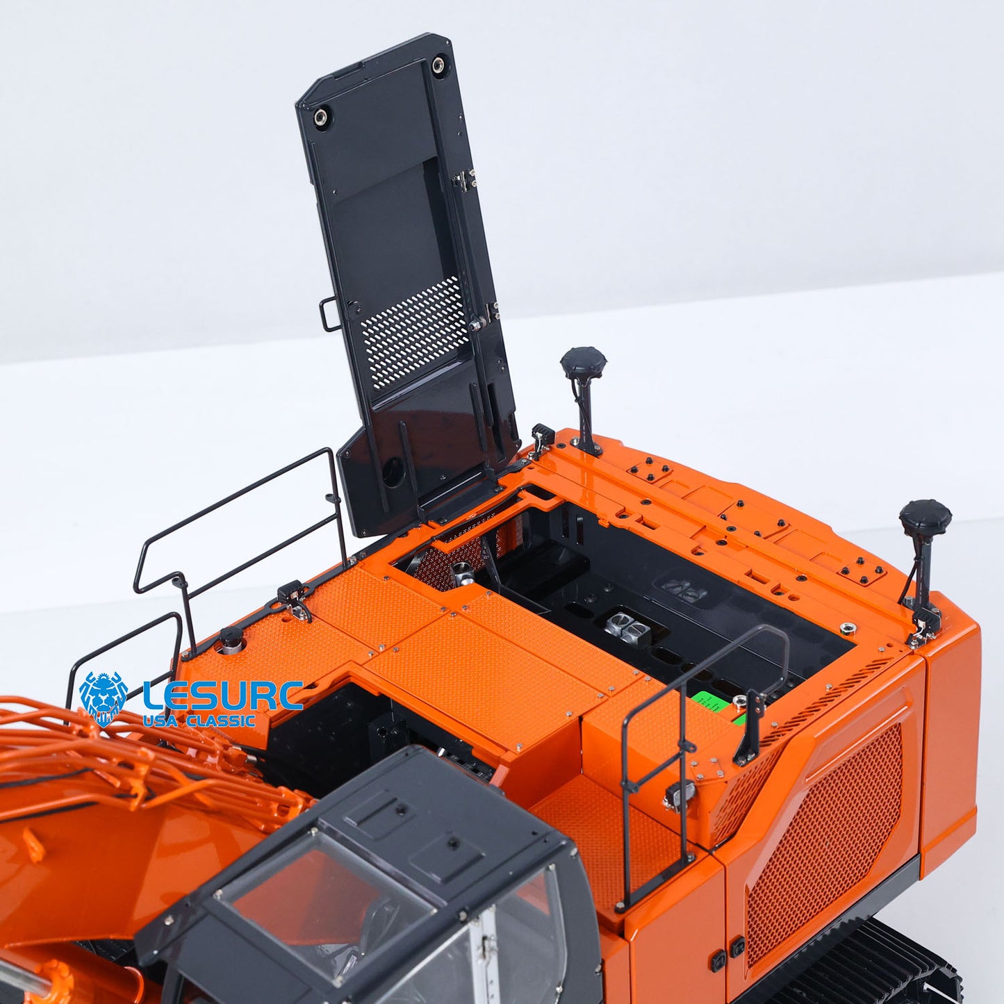 IN Stock LESU AOUE LR945 1/14 RC Metal Hydraulic Tracks Excavator Long Arm Digger Model PL18EV LITE Radio System 7CH Reversing Valve