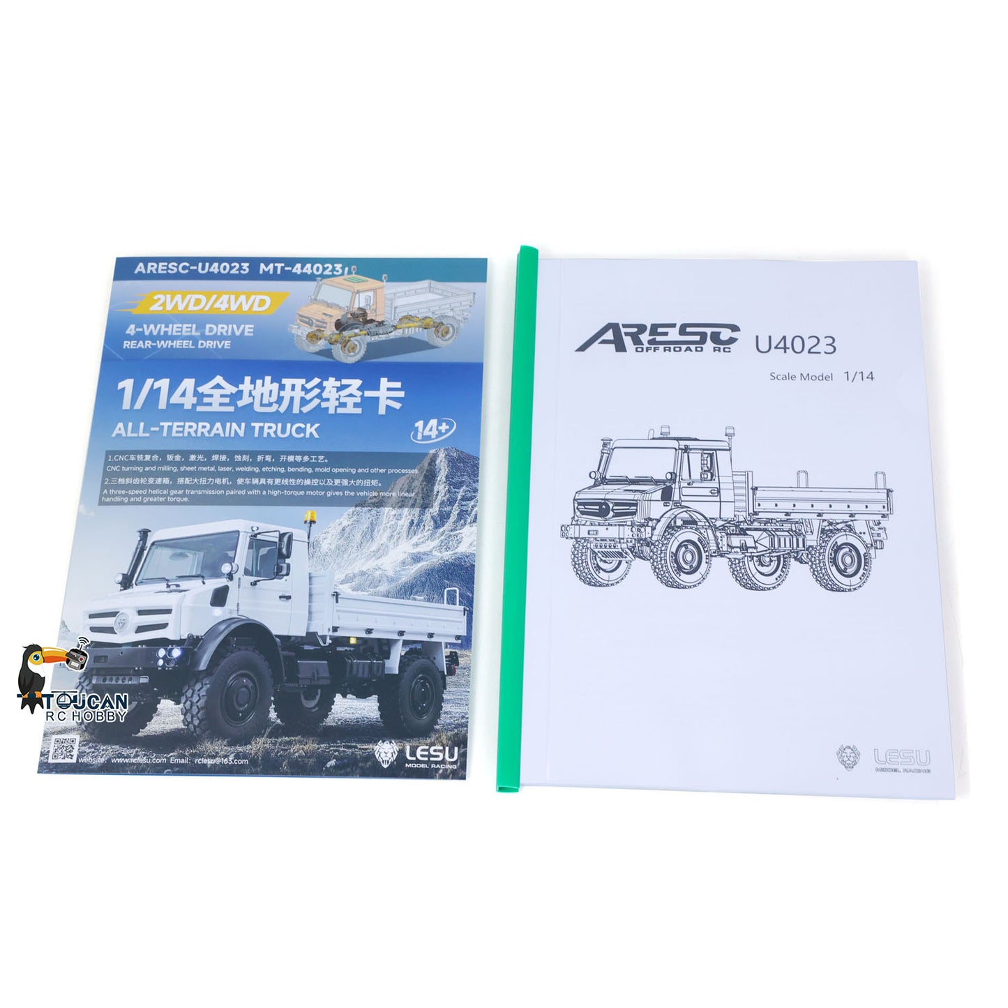 Metal LESU 1/14 RC All Terrain Light Truck U4023 Remote Control Off Road Car MT44023 KIT Model Light Sound Wheel Hub Reduction