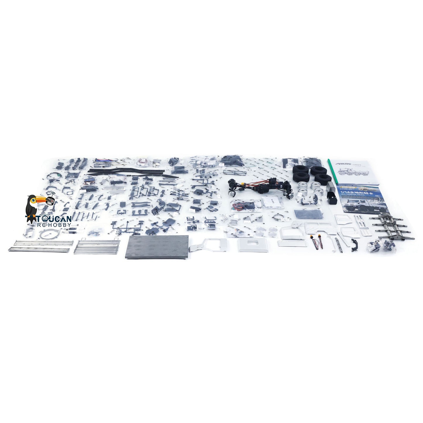 Metal LESU 1/14 RC All Terrain Light Truck U4023 Remote Control Off Road Car MT44023 KIT Model Light Sound Wheel Hub Reduction