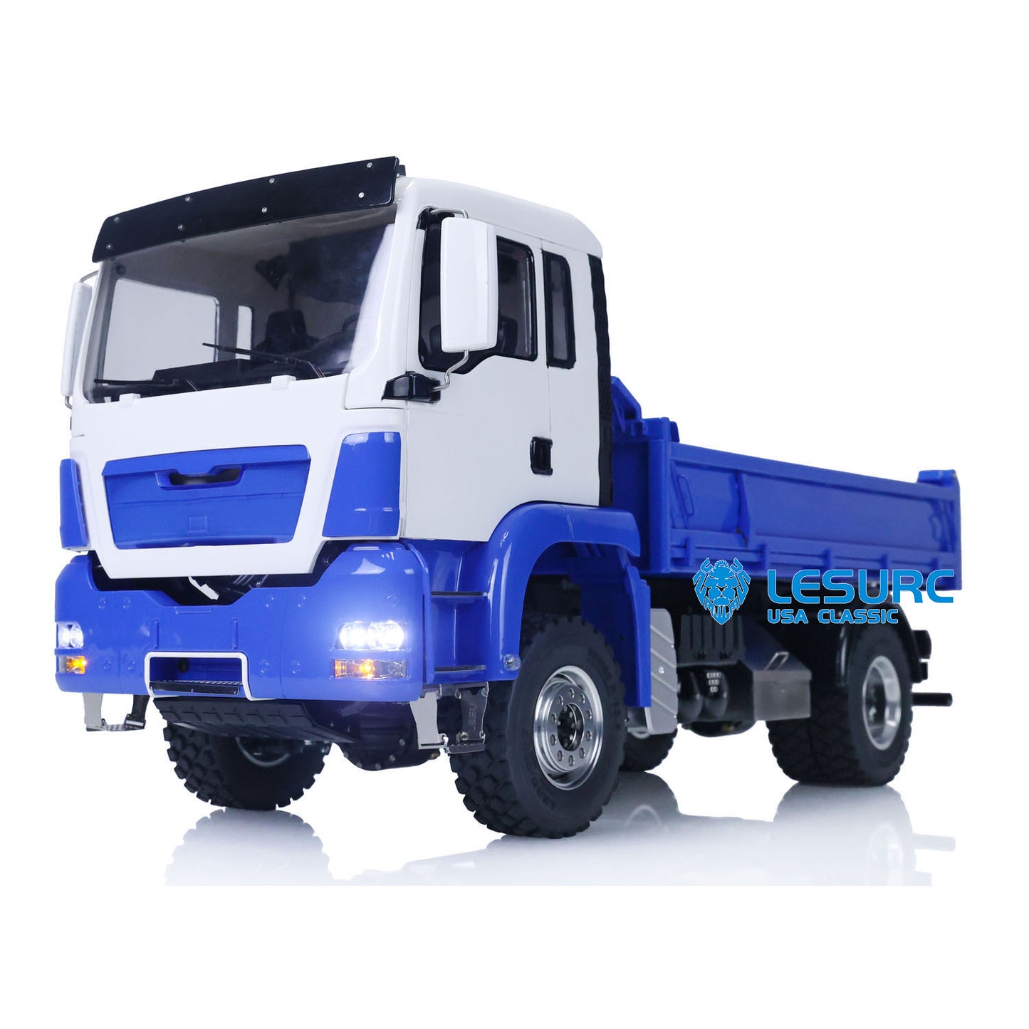 LESU 1/14 Scale RC Hydraulic Dump Truck Construction Vehicle 4x4 TGS Radio Control Painted Dumper Car Model W/ Sound Light System