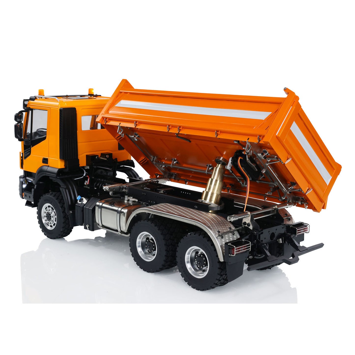LESU 1/14 Metal 3 Way 6x6 RC Hydraulic Dump Truck Model with FlySky I6S Remote Controller 3-speed Transmission