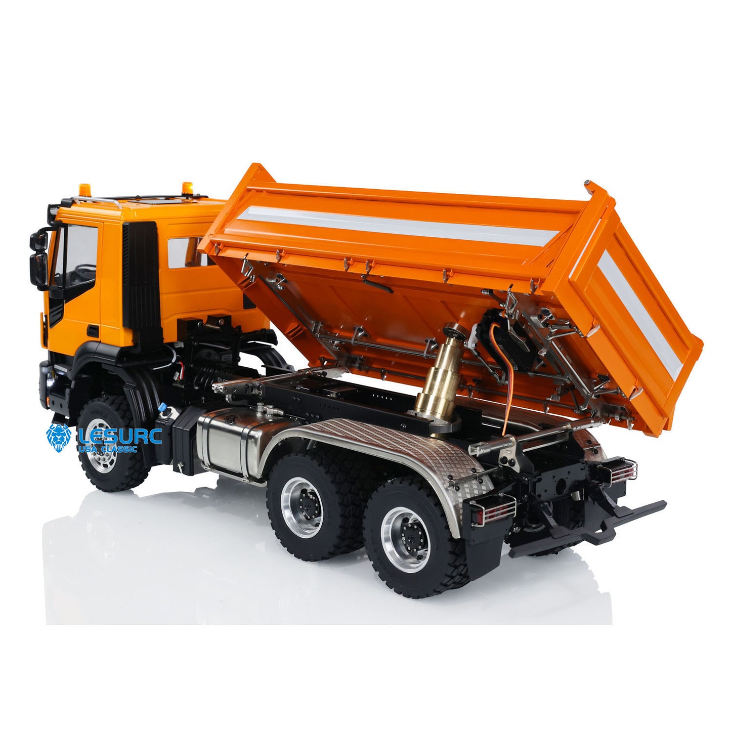 LESU A0009 1/14 Metal 6x6 RC Hydraulic Dump Truck with FlySky I6S Radio Controller 3 Speed Transmission for Model Enthusiast