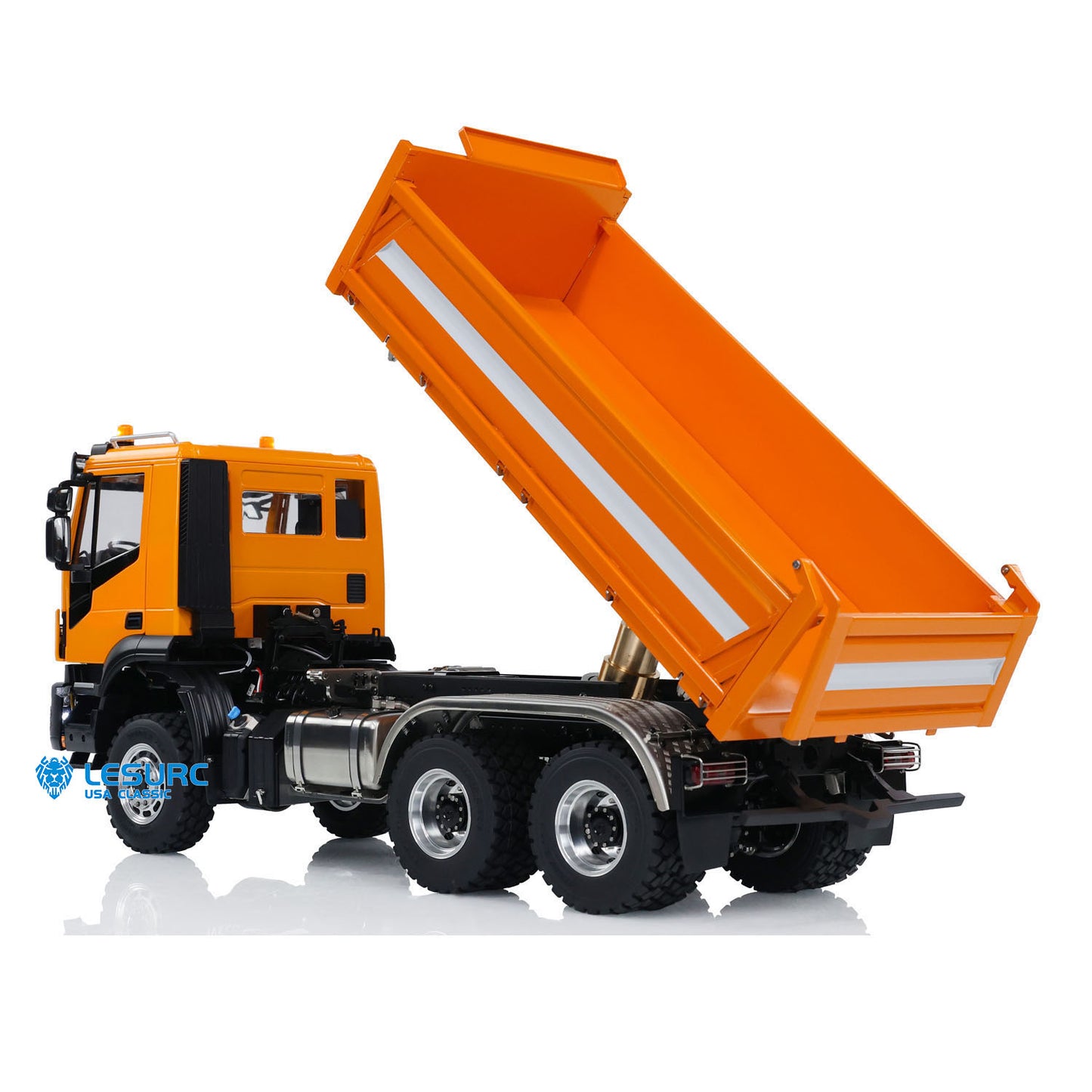LESU A0009 1/14 Metal 6x6 RC Hydraulic Dump Truck with FlySky I6S Radio Controller 3 Speed Transmission for Model Enthusiast
