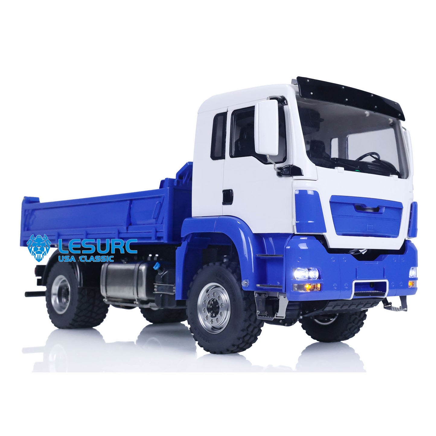 LESU 1/14 Scale RC Hydraulic Dump Truck Construction Vehicle 4x4 TGS Radio Control Painted Dumper Car Model W/ Sound Light System