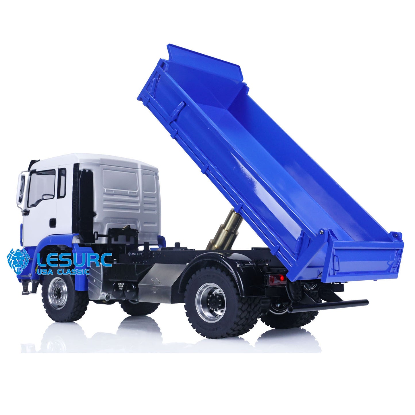 LESU 1/14 Scale RC Hydraulic Dump Truck Construction Vehicle 4x4 TGS Radio Control Painted Dumper Car Model W/ Sound Light System