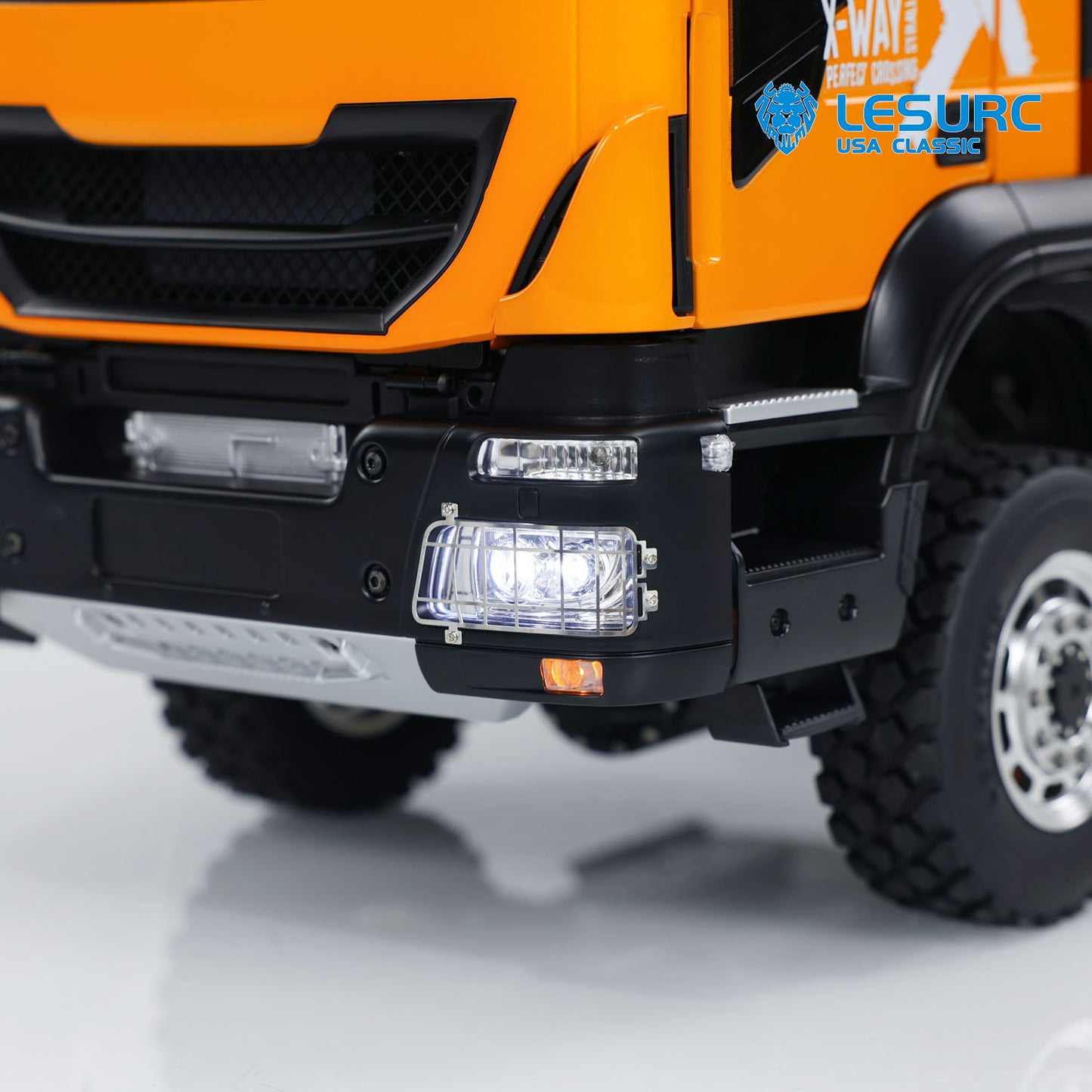 LESU Metal 1/14 RC Hydraulic Dumper Car 3-way Radio Control Dump Truck Model 6x6 All-wheel Drive 3-speed Transmission