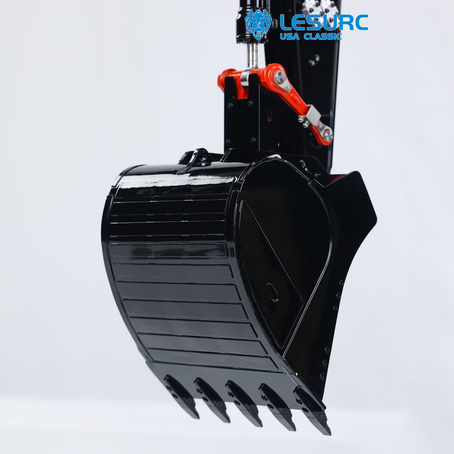 LESU Metal 1/14 Hydraulic RC Excavator AOUE LR945 Remote Control 3-Arm Diggers Model Emulated Construction Vehicle Light Motor