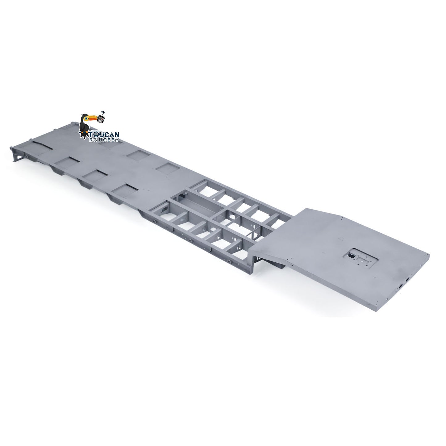 LESU 1/14 Metal Trailer Hydraulic Lifting Tailboard 4 Axles Steering Available Electric Support Legs for DIY RC Tractor Truck