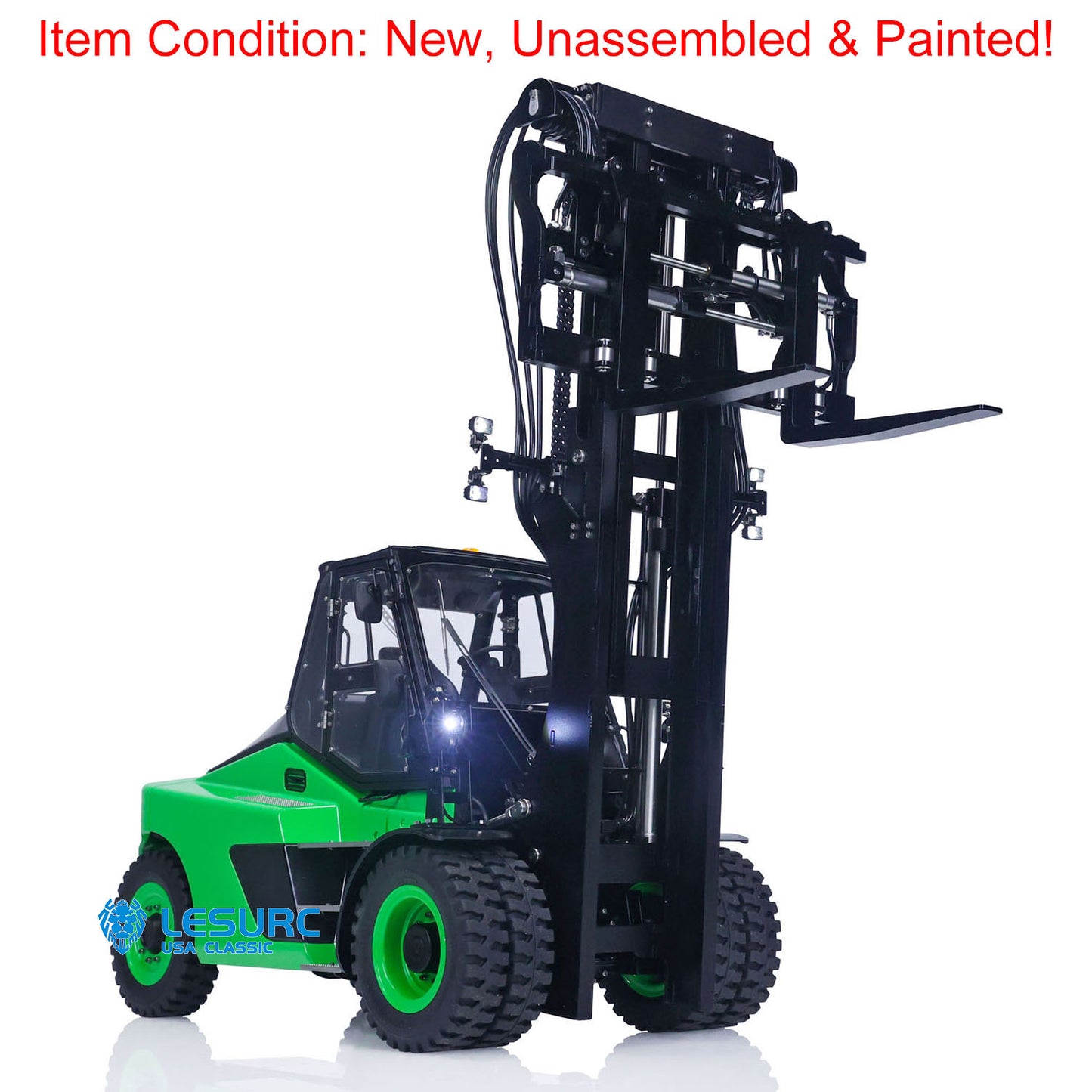 LESU 1/14 Scale RC Hydraulic Painting Forklift Aoue-LD160S Remote Control Model W/ Motor ESC Light Sound W/O Battery Radio Charger