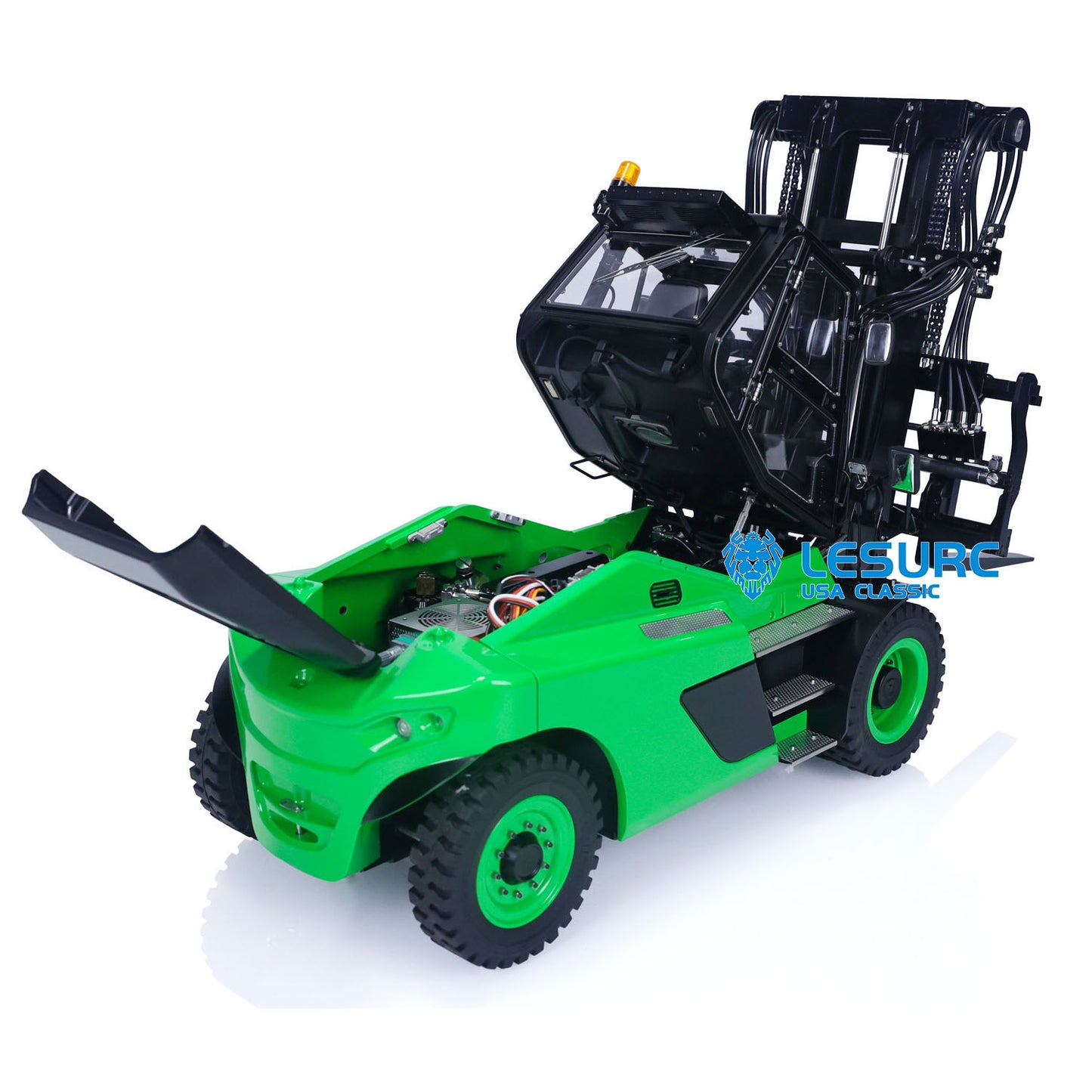 In Stock 1/14 LESU RC RTR Hydraulic Painting Forklift Remote Control Model Aoue-LD160S W/ Light Sound Motor ESC Battery Charger ST8 Radio