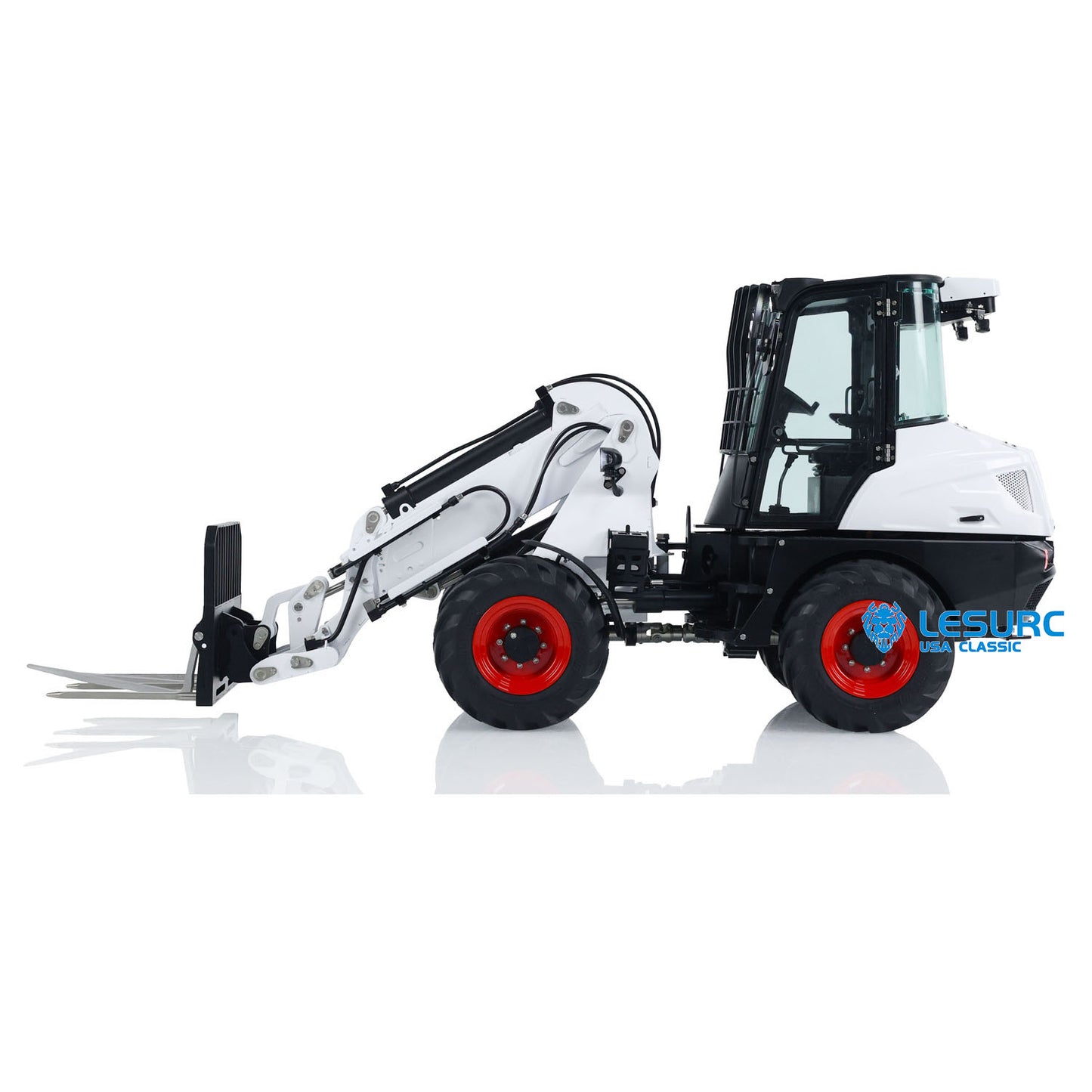LESU Aoue AT1050 1/14 Metal RC Hydraulic Telescopic Fork Loader A0016 with FlySky I6S Radio Controller Light Sound for Scale Model Collectors