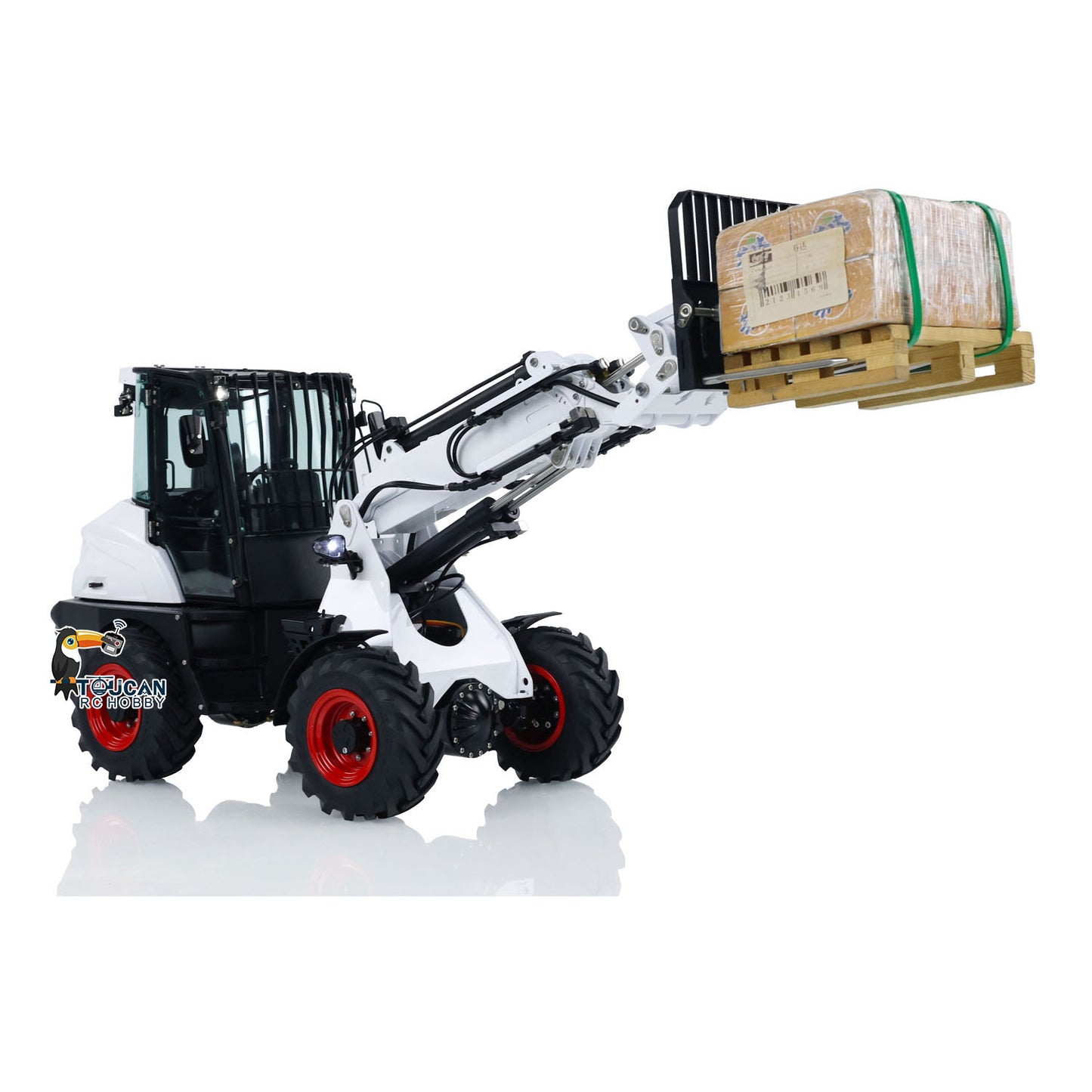 LESU 1/14 RC Hydraulic Telescopic Arm Loader AT1050 Tipper Construction Truck Model With 4 Wheel Drive I6S Radio System Fork