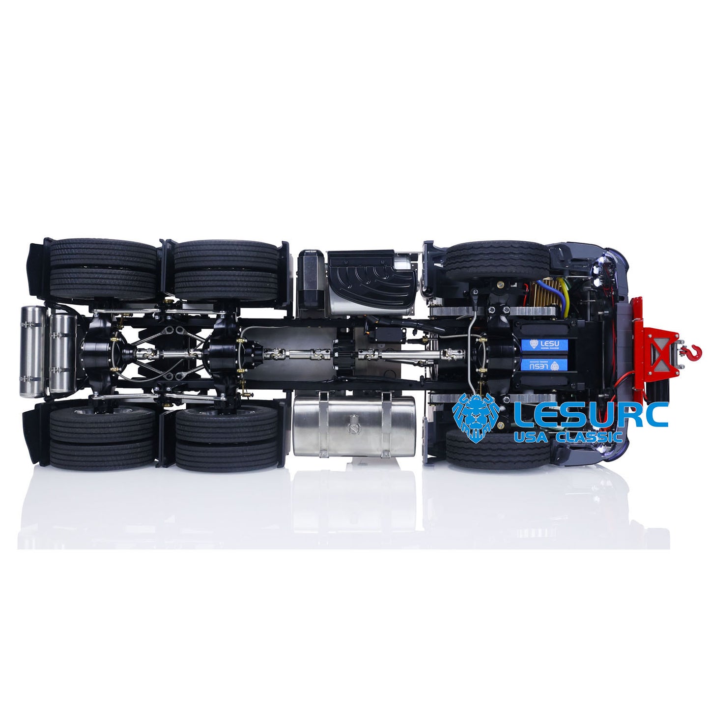 LESU 1/14 RC Low-top Tractor Truck 3363 Car Model 6x6 Metal Chassis Assembled W/ Light & Sound Systems Motor Servo ESC Winch