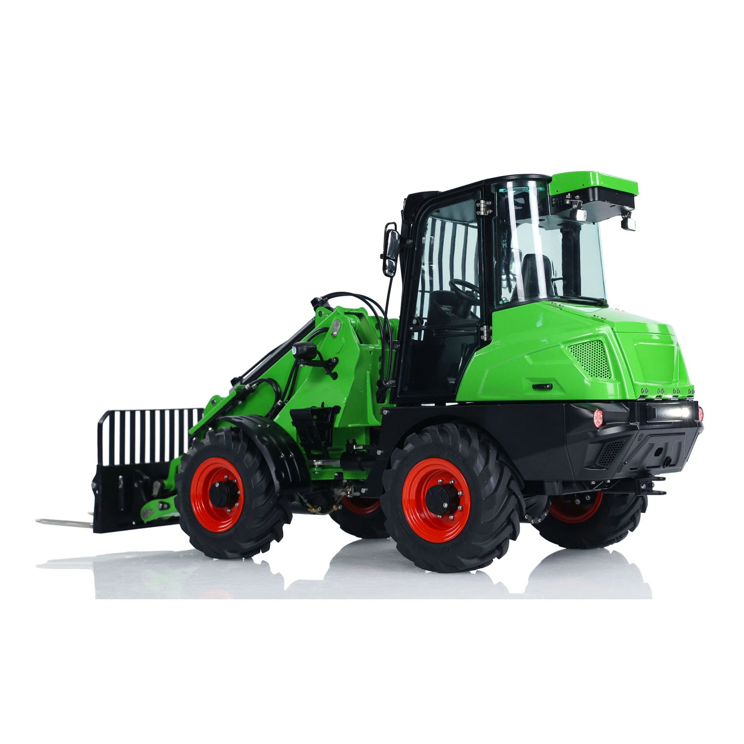 IN STOCK LESU AT1050 1/14 Metal RC Hydraulic Telescopic Arm Loader with FlySky I6S Radio Controller Fork Bucket Light Sound System