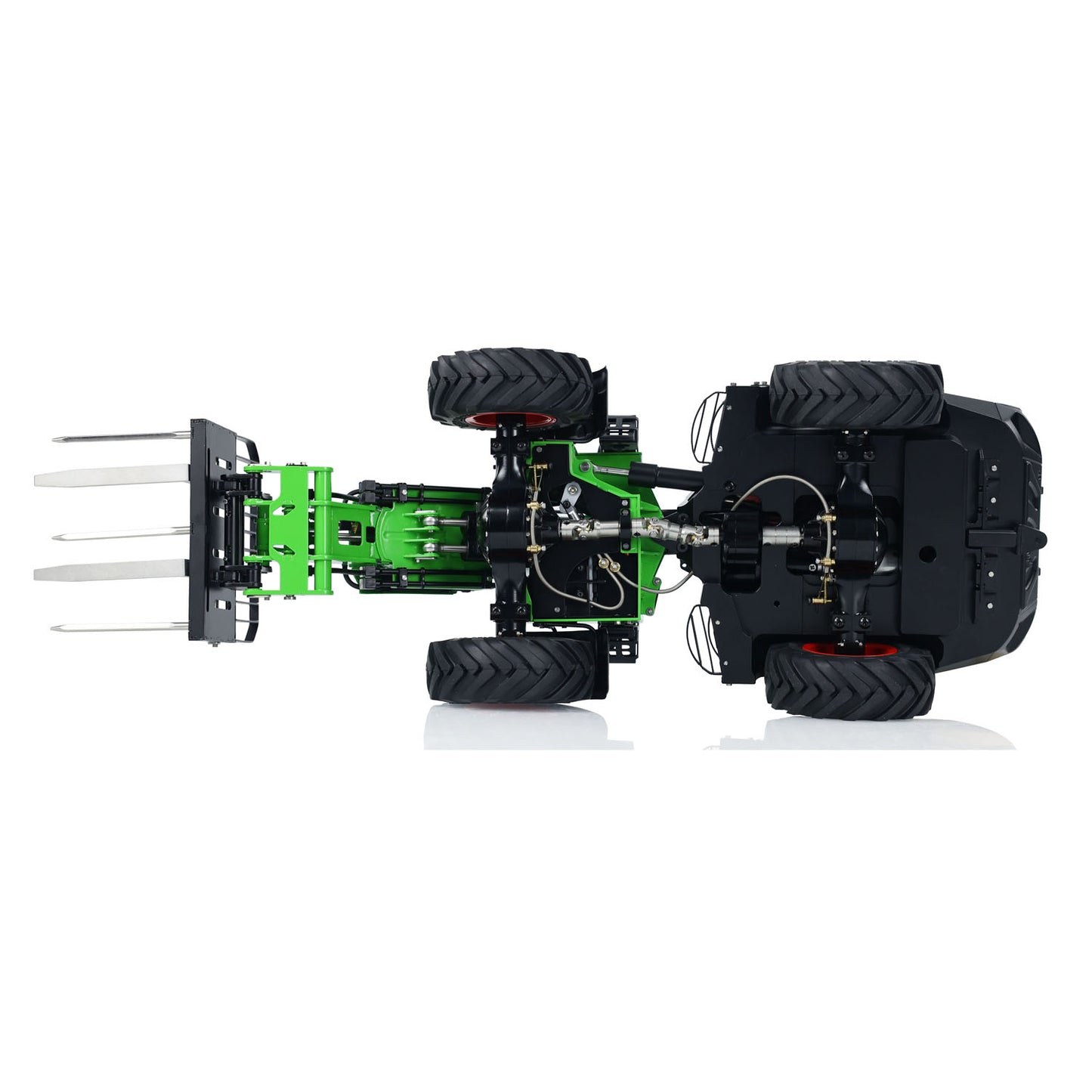 IN STOCK LESU AT1050 1/14 Metal RC Hydraulic Telescopic Arm Loader with FlySky I6S Radio Controller Fork Bucket Light Sound System