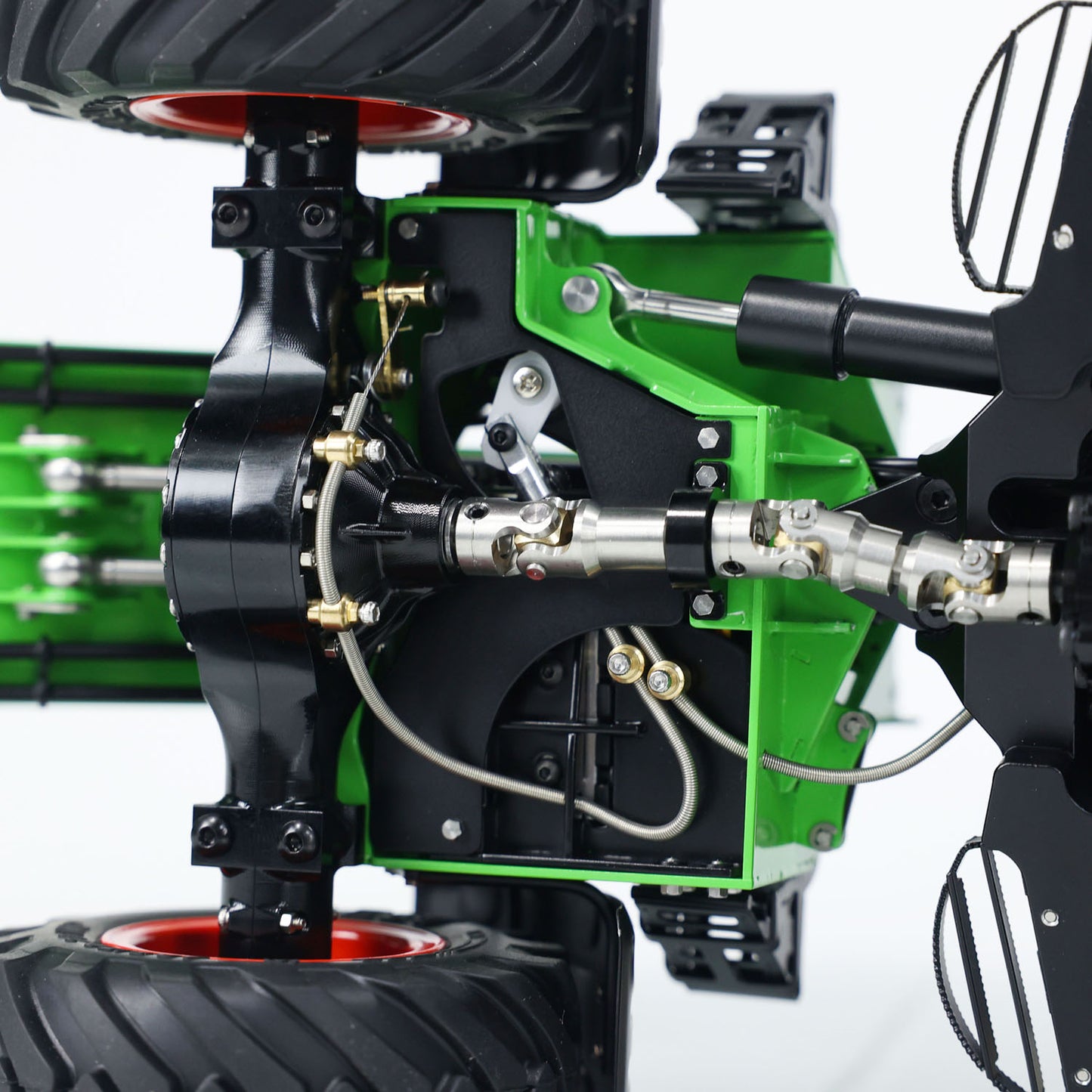 IN STOCK LESU AT1050 1/14 Metal RC Hydraulic Telescopic Arm Loader with FlySky I6S Radio Controller Fork Bucket Light Sound System