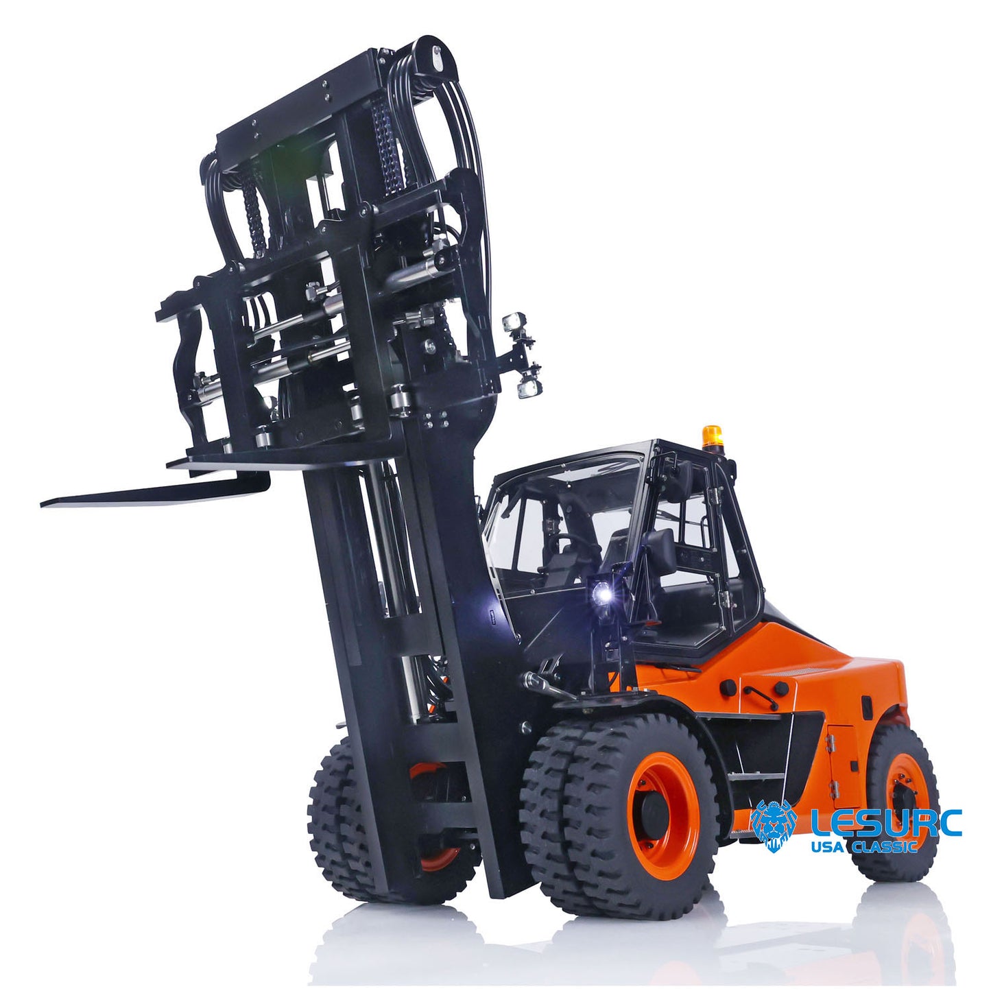 LESU AOUE LD160S 1/14 Metal Hydraulic RC Forklift FlySky ST8 Remote Controller and SR12 Receiver 6 Ways Reversing Valve Sound Light System
