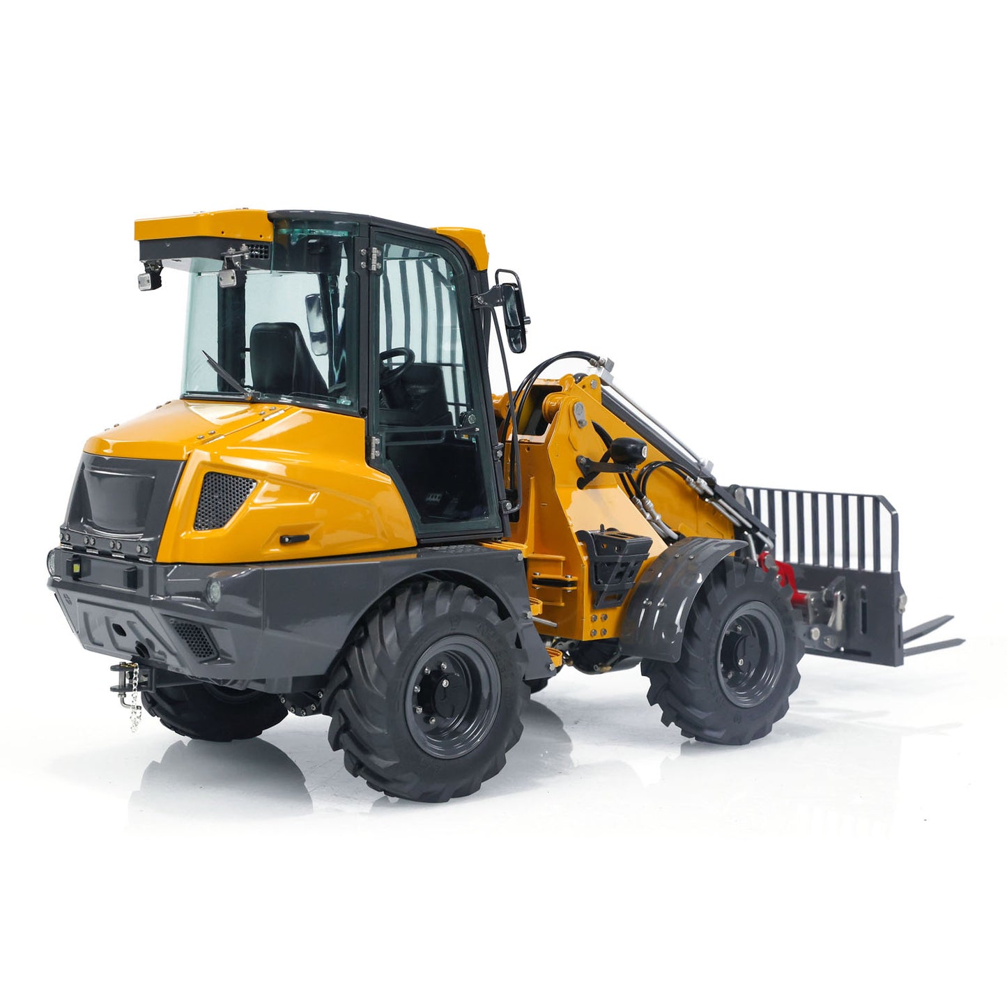 IN Stock LESU AT1050 1/14 RC Hydraulic Loader with Fork Telescopic Arm Light Sound System for Construction Vehicle Enthusiast
