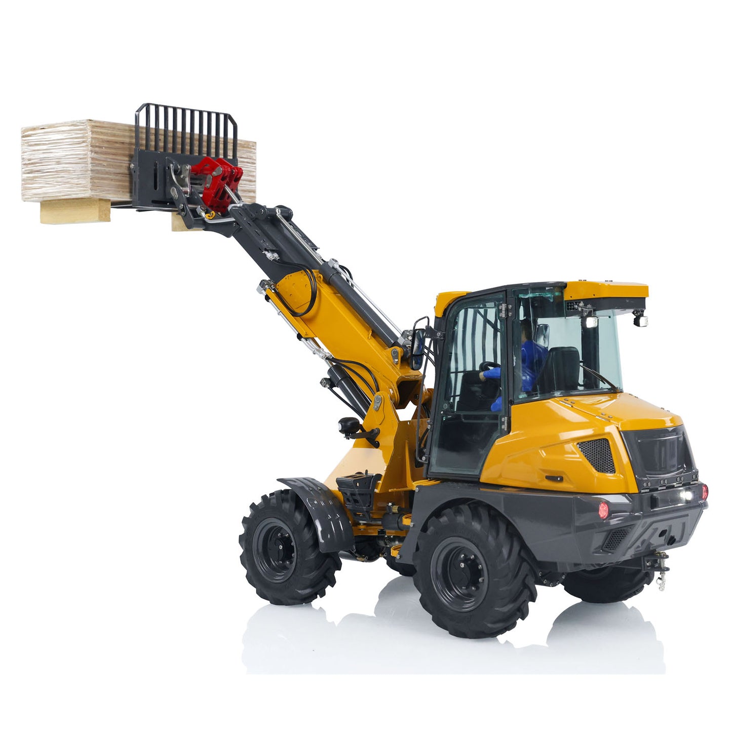 IN Stock LESU AT1050 1/14 RC Hydraulic Loader with Fork Telescopic Arm Light Sound System for Construction Vehicle Enthusiast