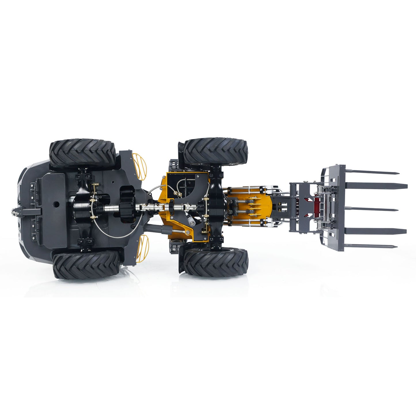 IN Stock LESU AT1050 1/14 RC Hydraulic Loader with Fork Telescopic Arm Light Sound System for Construction Vehicle Enthusiast