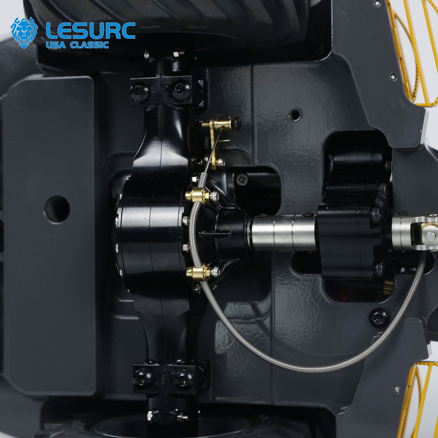 LESU AOUE AT1050 1/14 Metal 4X4 RC Hydraulic Telescopic Arm Loader Sound Light System Fork Bucket for Construction Vehicle Enthusiast