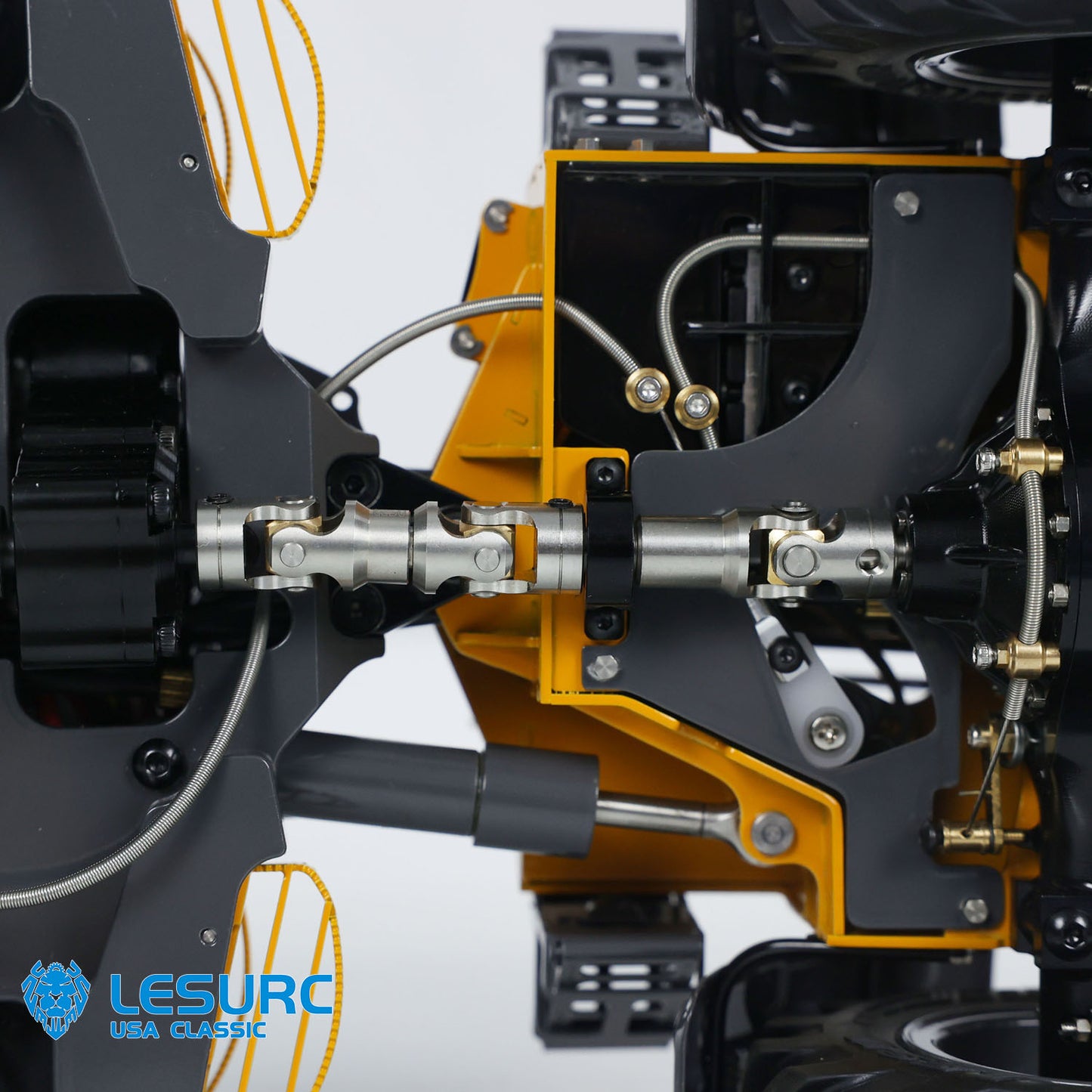 LESU AOUE AT1050 1/14 Metal 4X4 RC Hydraulic Telescopic Arm Loader Sound Light System Fork Bucket for Construction Vehicle Enthusiast
