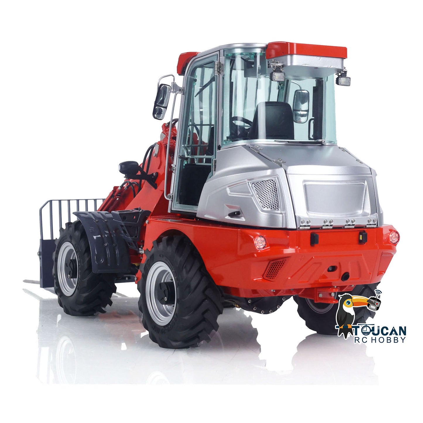 LESU 1/14 RC Hydraulic Telescopic Arm Loader AT1050 Tipper Construction Truck Model With 4 Wheel Drive I6S Radio System Fork