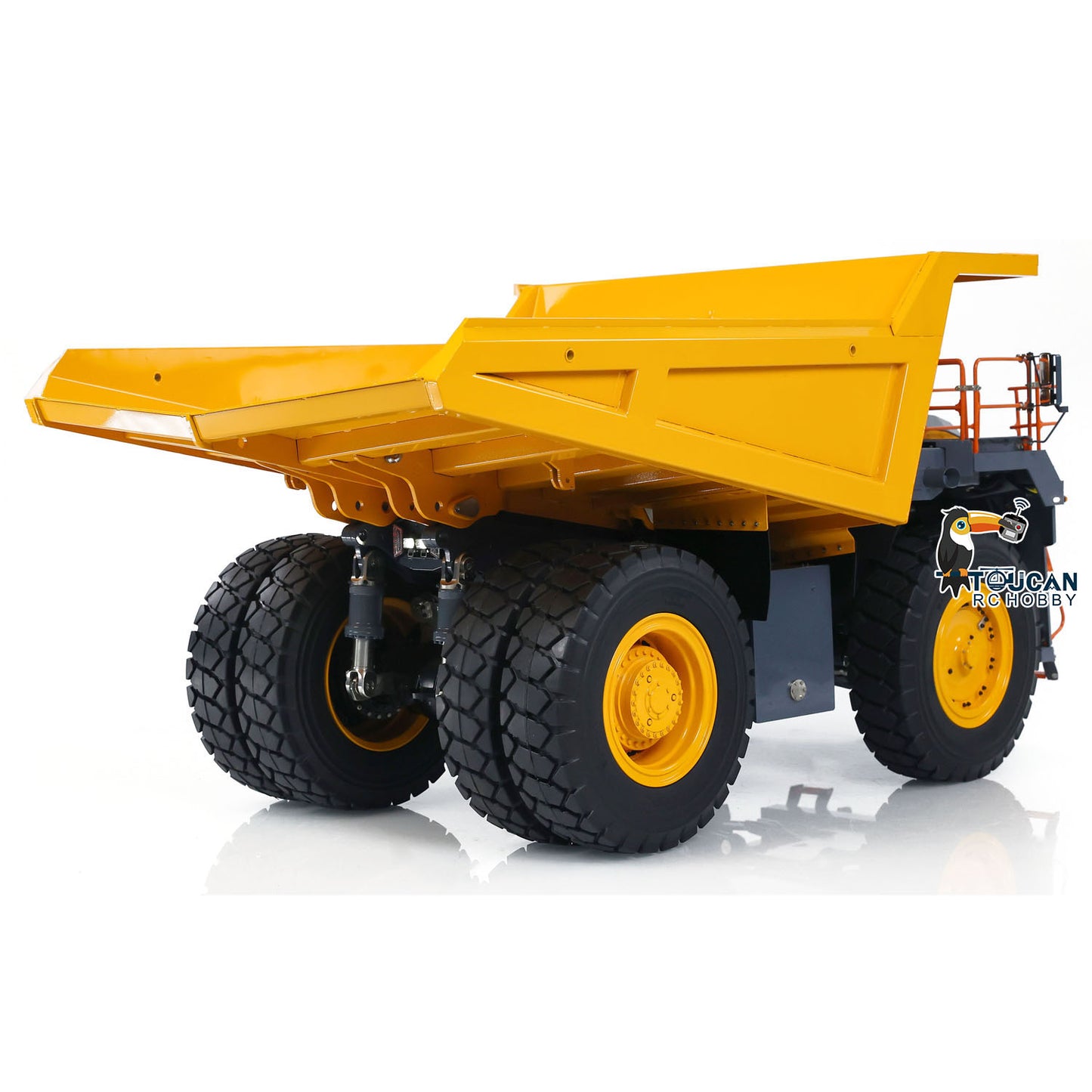 LESU 1/16 Aoue R100E Metal Hydraulic RC Mine Truck Car Dumper Construction Vehicle Already Ready To Run I6S Radio Controller Light