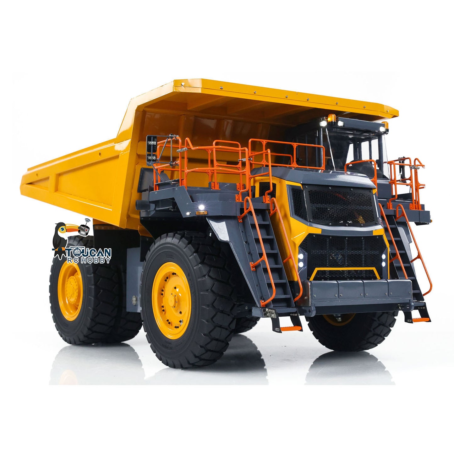 LESU 1/16 Aoue R100E Metal Hydraulic RC Mine Truck Car Dumper Ready To Run Model W/ PL18 Controller Battery Charger Light System