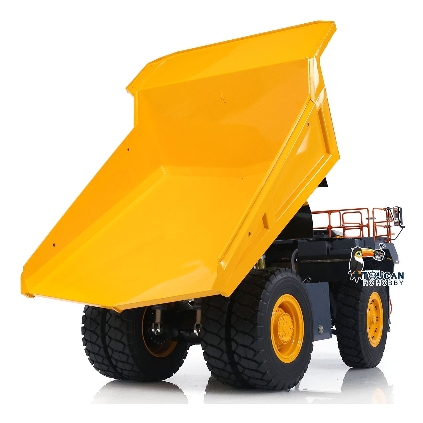 LESU 1/16 Aoue R100E Metal Hydraulic RC Mine Truck Car Dumper Construction Vehicle Already Ready To Run I6S Radio Controller Light