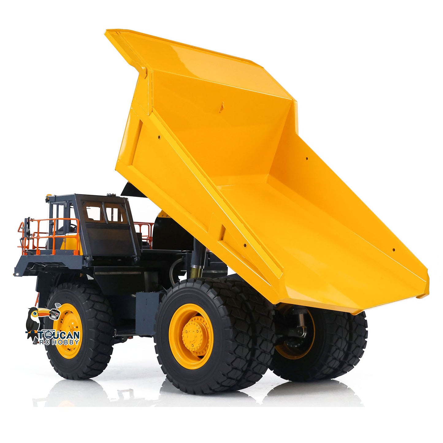 LESU 1/16 Aoue R100E Metal Hydraulic RC Mine Truck Car Dumper Ready To Run Model W/ PL18 Controller Battery Charger Light System