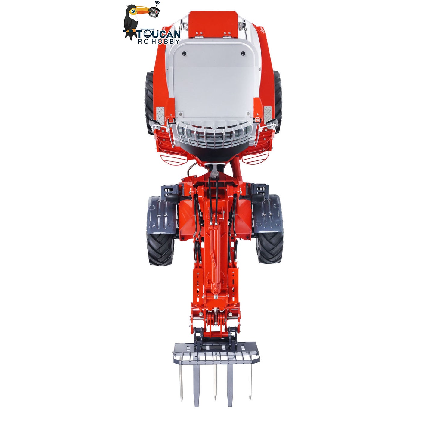LESU 1/14 RC Hydraulic Telescopic Arm Loader AT1050 Tipper Construction Truck Model With 4 Wheel Drive I6S Radio System Fork