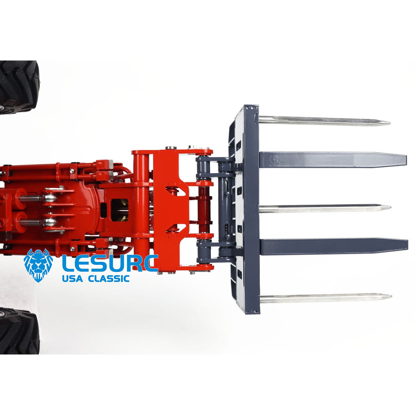 1/14 LESU RC Hydraulic Fork Loader AT1050 Telescopic Arm Truck Remote Control Car I6S Radio Light Sound System