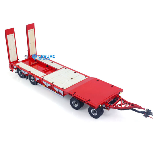 LESU 1/14 Metal Hydraulic Lifting Tailboard Trailer Rear Support Legs 2CH Valve Pump for RC Tractor Truck DIY Lorry Excavator