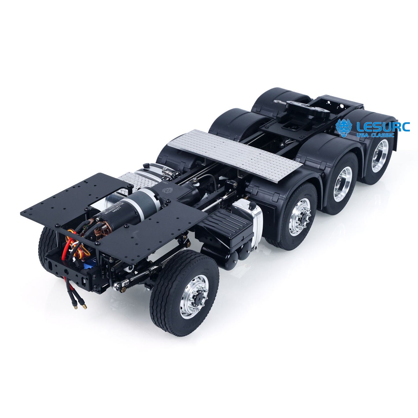 LESU 8x8 Aluminum Alloy Heavy-Duty Chassis with 2Speed Transmission 540 Brushed Motor SAVOX Servo for 1/14 RC Tractor Truck DIY Builds