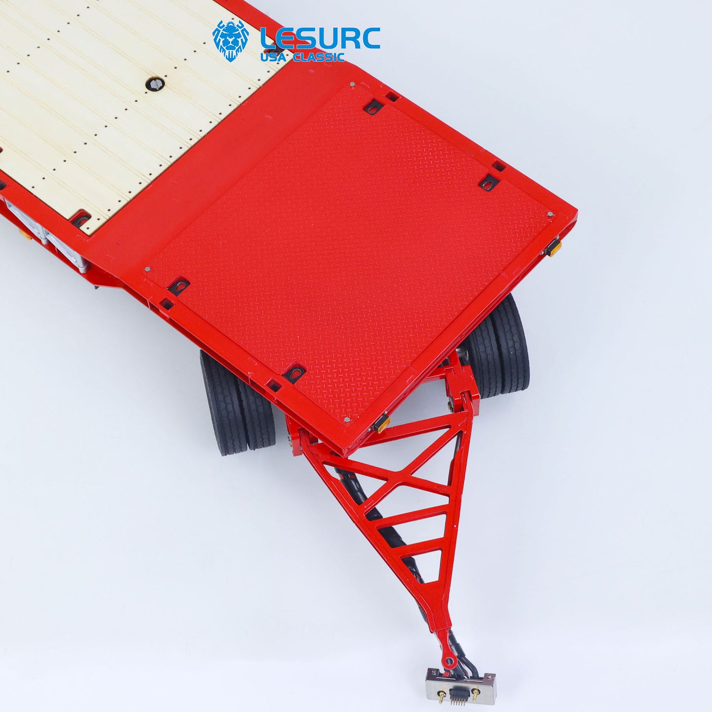 LESU 1/14 Metal Hydraulic Lifting Tailboard Trailer Rear Support Legs 2CH Valve Pump for RC Tractor Truck DIY Lorry Excavator