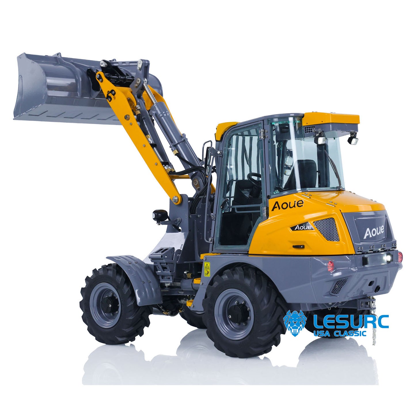 LESU Aoue MCL8 1/14 Metal 4X4 RC Hydraulic Wheeled Loader A0015 with 4CH Reversing Valve Light Sound for Construction Model Collectors