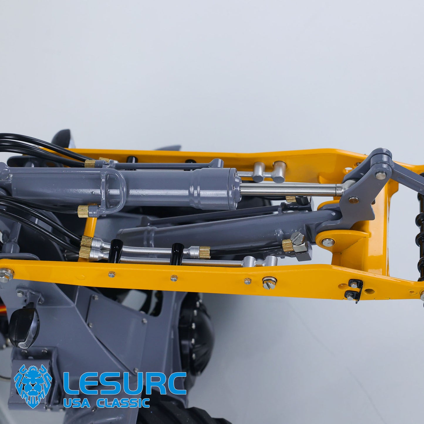 LESU 1/14 RC Loader AOUE MCL8 ST8 Remote Control Car Hydraulic Dozer Shovel Metal Sieve Shovel Rake Bucket Gripper RTR Sound Light