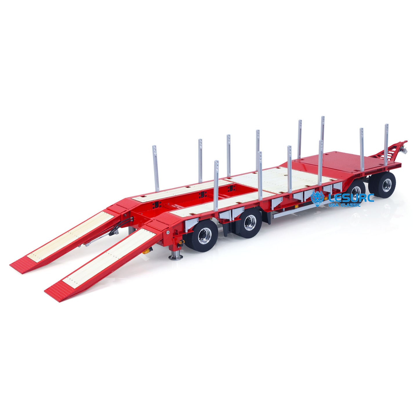 LESU 1/14 Metal Hydraulic Lifting Tailboard Trailer Rear Support Legs 2CH Valve Pump for RC Tractor Truck DIY Lorry Excavator