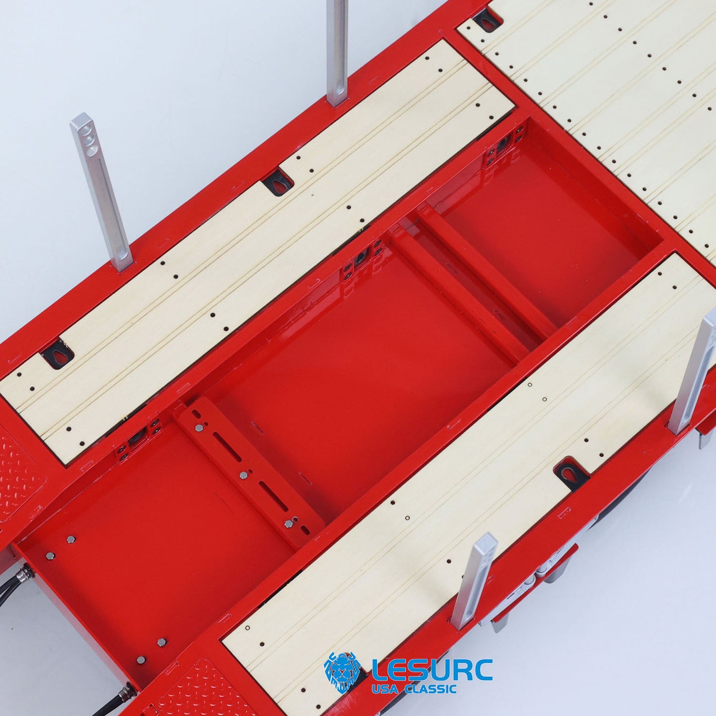 LESU 1/14 Metal Hydraulic Lifting Tailboard Trailer Rear Support Legs 2CH Valve Pump for RC Tractor Truck DIY Lorry Excavator