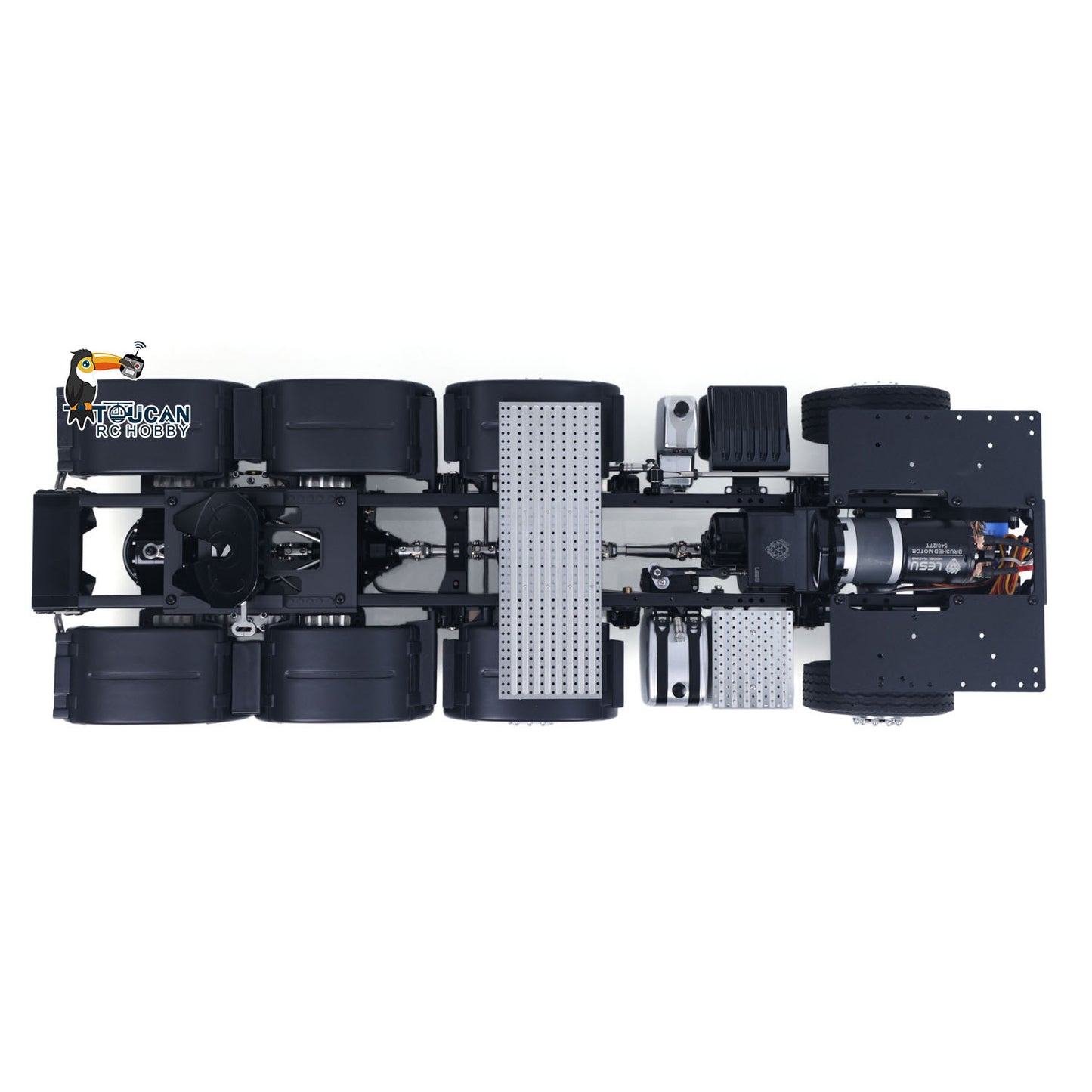 LESU 1/14 Metal Heavy Chassis Suitable for Remote Control Tractor Truck DIY Model Car Vehicle With 540 Power Motor Servo